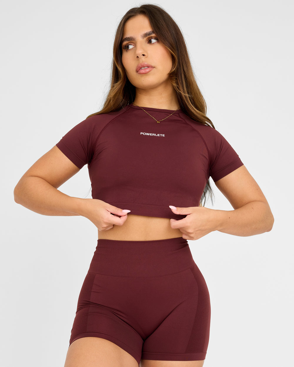 Nahtloses SS-Crop-Top von Evolve